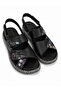 Lavinia Black Genuine Leather Women's Sandals - 5
