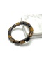 Certified Brown Tiger's Eye Cylinder Cut Natural Stone Bracelet - 7