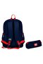 School Backpack and Pencil Case Set - Navy Blue Red Little Dude Printed Boys' Setygn33219C - 3