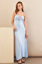 Women's Baby Blue Midaxi Dress with Front Window Ees003114 - 2