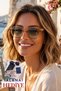 Women's Oval Bal Nude Uv400 Protected Gradient Glass Sunglasses 23037-1 C4