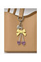 Cream Bowknot Purple Heart Stone Bag Ornament and Keychain, Phone Charm - 2