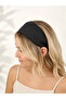 Black Self-Textured Polka Dot Fabric Crown