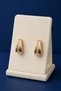Stainless Steel Gold Color Zircon Stone Thick Hoop Women's Earrings 1037 - 2