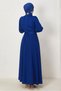 Belted Satin Crepe Dress 46679 - 4