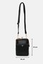 Women's Black Burs Detailed 3-Compartment Crossbody and Shoulder Bag - 2