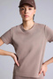 H1998Axbn532 Coffee Standard Fit Crew Neck Sportsman Cotton Short Sleeve T-Shirt - 4