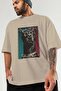 For Dog Lovers 8 Front Dog Prints Beige Oversize T-Shirt 100% Cotton Unisex Dog Lover Premium Design - 3
