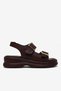 Women's Bitter Brown Comfortable Fit Non-Slip Sole Double Buckle Sandals - 3