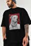 For Dog Lovers 41 Front Dog Printed Black Oversize T-Shirt 100% Cotton Unisex Dog Lover Premium Design - 3