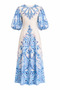 Blue Dress with Window Detail