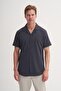Men's Short Sleeve Shirt Wrinkle-Free Fabric Anthracite - 2