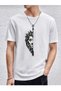 2-Piece Combination Lion/Tiger Printed Women's Oversize Salas T-shirt Boyfriend - 2