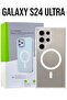 Magnetic Case for Samsung Galaxy S24 Ultra, Compatible with MagSafe Wireless Charging, Anti-Scratch Bumper Cover (Clear), TPU - PC