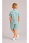Boy's Striped Wrinkled Fabric Shirt Shorts Set Summer Two-Piece Set 4-9 Years Old I Boy's Set - 3