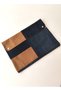 Coffee Design Denim Patchwork Briefcase File Organizer Laptop Bag