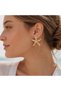 Sea Star Gold Detailed Women's Earrings |   Summer Sea Themed Nail Earrings - 4