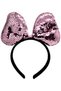 Color Changing Sequin Bow Party Crown Pink Silver Color 20X16 cm
