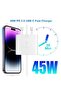 45W USB-C Super Fast Charger with USB-C to USB-C Cable | Fast Charging Wall Adapter