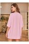 Baby Girl Printed Women / Girls Pink Oversize Salas Boyfriend T-Shirt Top Blouse - 3