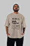 Math Teacher Oversize Front Printed Beige T-Shirt 100% Cotton Streetwear Premium Comfortable Fit - 5