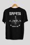 Sparta Gym Oversize Back Printed Black T-Shirt 100% Cotton Streetwear Premium Comfortable Fit