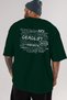 Deadlift Oversize Back Printed Green T-Shirt 100% Cotton Streetwear Premium Comfortable Fit - 6