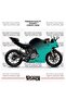 ملصق طلاء CFMOTO 250SR ثنائي اللون، طقم جاهز لطلاء المحرك، عالي الجودة