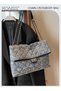 Women Denim Bags Large Capacity Versatile Shoulder and Crossbody Bag with High End Quilted Chain Des - 5