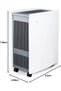 Air Purifier with HEPASilent Smokestop Filter With WiFi & AQM, Which Captures Allergens, Odors, Smoke, Mold, Dust, Germs, Pets, Smokers - Large Room - White - Classic 680i - 2