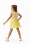 Girl's Regular Fit Crew Neck Ruffle Sleeve Bow Detail Tulle Dress 25047 - 4