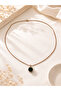 Green Zircon Stone Steel Necklace