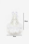 White Bow Detailed Sequined Girls' Clip-On Birthday Crown - 4