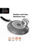Frying Pan set 2 pes 18-24 cm - 7-Layer Granite Coating Non-Stick Surface - Bakelite Handle - Black and gray granite - 5