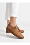 Women's Tan Genuine Leather Orthopedic Soft Sole Casual Shoes - 2