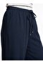 Lcw Vision Navy Blue Elastic Waist Modal Blend Women's Trousers - 3
