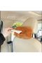Cute Plush Tabletop Car Napkin Holder, Compatible with Car Armrest and Headrest, Figured Napkin Box, Car Interior Accessory Organizer, Maskot-Style Elastic Napkin Holder Box, Napkin Gift - 4