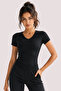 Women's V-Neck Cotton & Modal Short Sleeve Basic Stretchy T-Shirt - Comfortable Fit for Daily Use