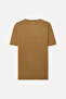 Men's Tan Color Relax Fit Crew Neck T-Shirt - 2