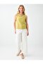 Oil Green Round Neck Woven Blouse - 2
