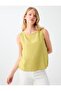 Oil Green Round Neck Woven Blouse