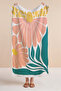 Floral Patterned Bohemian Beach Towel-Mediterranean Pastel Floral Pool Sea Bath Quick Drying Seaside Cover-Up - 2