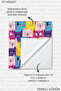 Colorful Kids Beach Towel with Cat Figure - Fun Modern Girls' Quick-Dry Microfiber Towel - 8