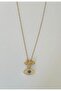 Special Series Zircon Blue Evil Eye Stone Xp Vip Gold Color Necklace - 2