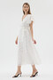 V-Neck Midi Dress with Belt Detail - 5