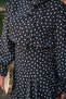 Women's Collar Tie Polka Dot Skirt Layered Suit Black - 7