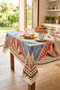 Modern Colorful Striped Tablecloth Stain-Resistant Stylish Design for Garden Balcony - 7