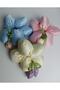 Satin Bagel Bun Buckle with Tulip Figure - 5