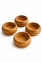 Bamboo 4-Piece Snack Bowl Set for Breakfast - Natural Wooden Serving Tray, Breakfast Bowl, Appetizer and Nut Serving Set - 2