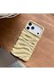 iPhone 14 (6.1 Inch) Compatible Wavy Wrinkle Detailed 3D Surface Bright Colored Summer Lux Case - 5